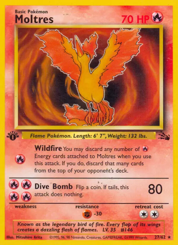 Fossil - Moltres 1st Edition