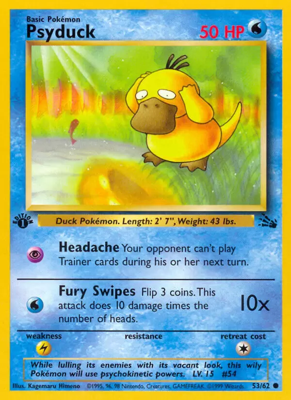 Fossil - Psyduck 1st Edition