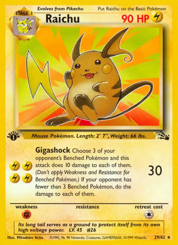 Fossil - Raichu 1st Edition