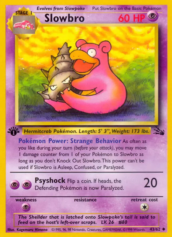 Fossil - Slowbro 1st Edition
