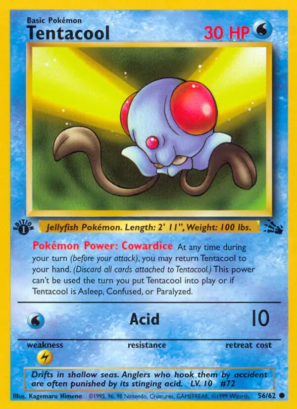 Fossil - Tentacool 1st Edition
