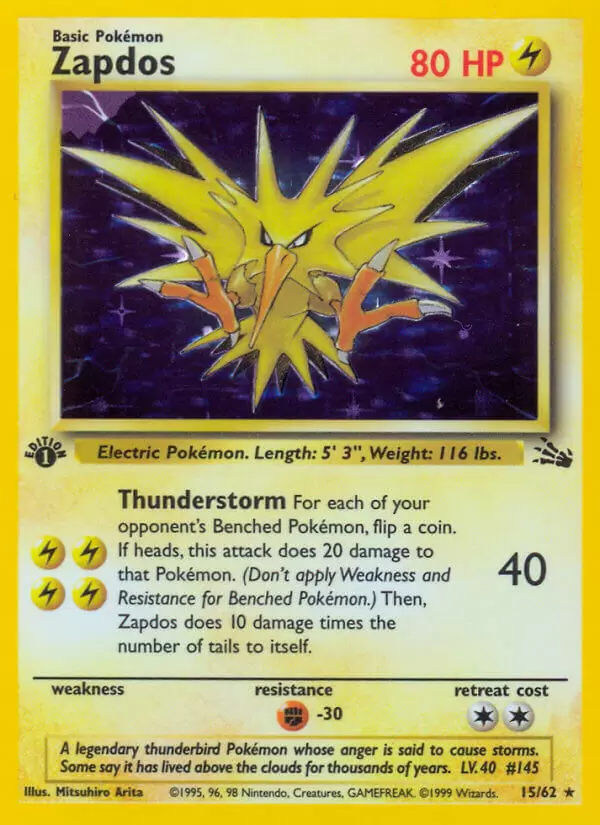 Fossil - Zapdos 1st Edition