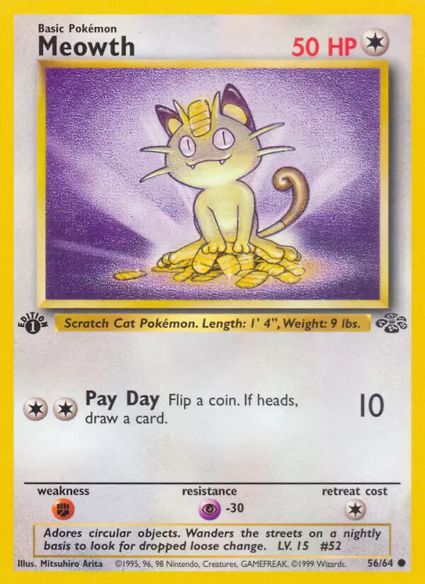 Jungle - Meowth 1st Edition