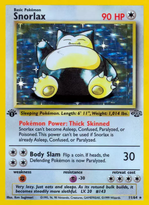 Jungle - Snorlax 1st Edition Holo