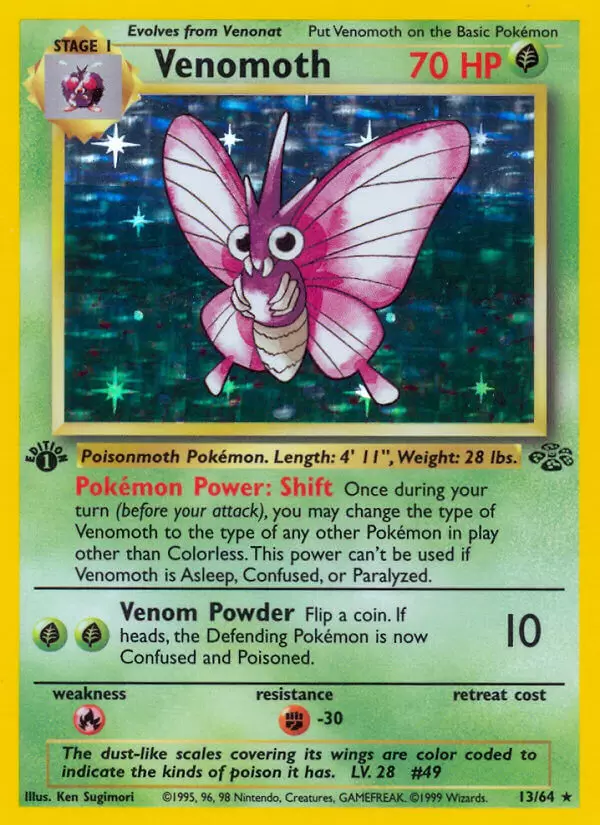 Jungle - Venomoth 1st Edition Holo