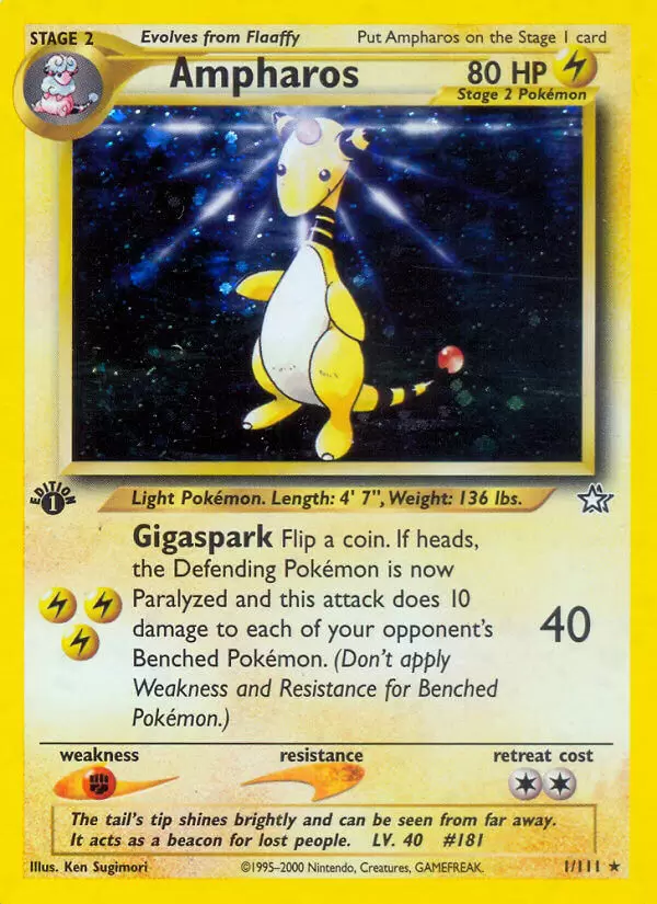 Neo Genesis - Ampharos 1st Edition Holo
