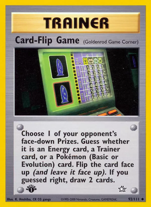 Neo Genesis - Card-Flip Game 1st Edition