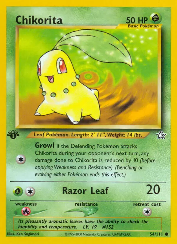 Neo Genesis - Chikorita 1st Edition