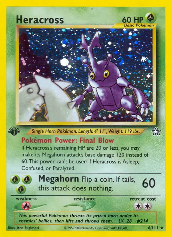 Neo Genesis - Heracross 1st Edition Holo