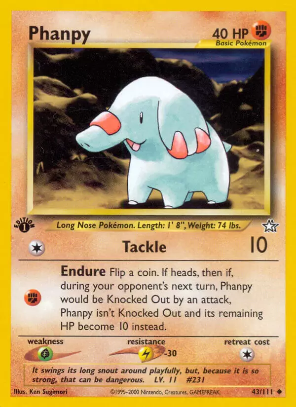 Neo Genesis - Phanpy 1st Edition