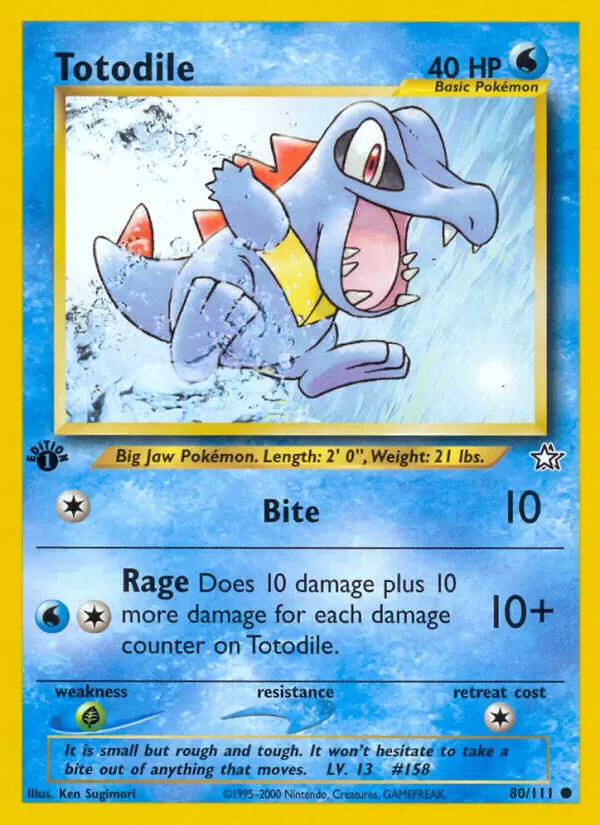 Neo Genesis - Totodile 1st Edition