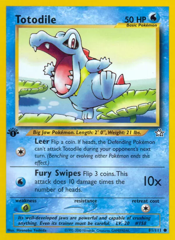 Neo Genesis - Totodile 1st Edition