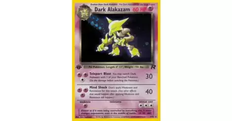 Dark Alakazam 1st Edition Holo - carte Pokémon anglaise 1/82 Team