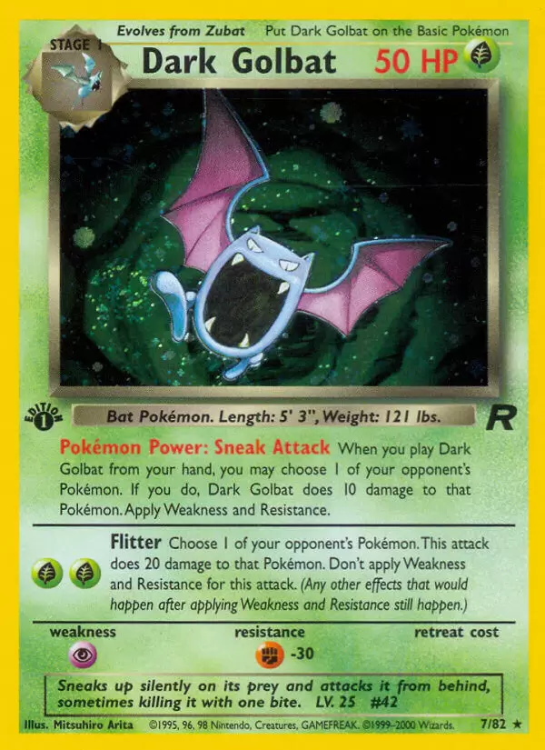 Team Rocket - Dark Golbat 1st Edition Holo