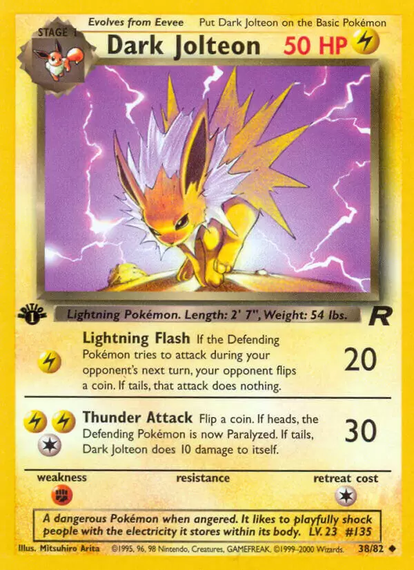 Team Rocket - Dark Jolteon 1st Edition