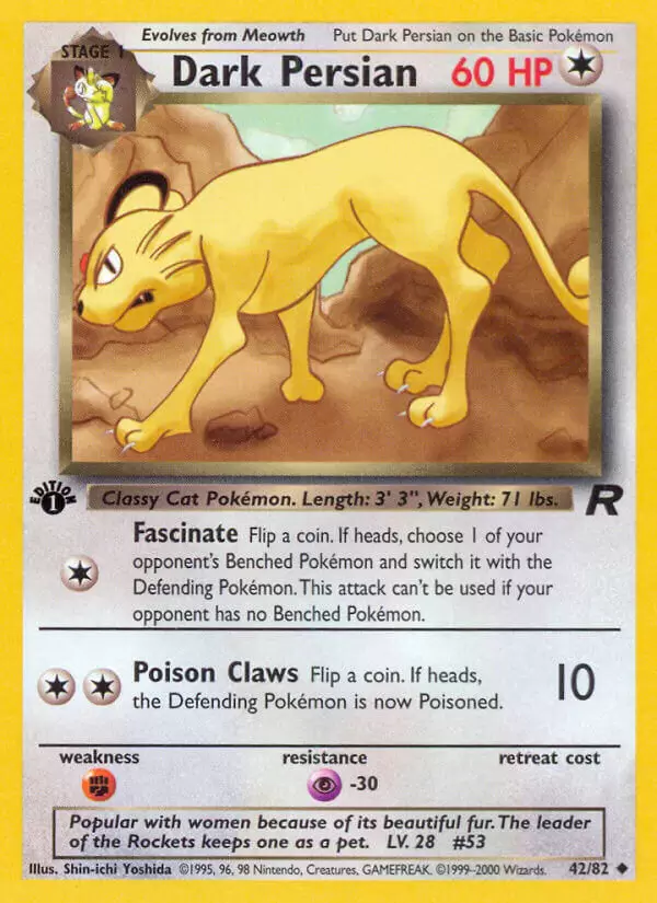 Team Rocket - Dark Persian 1st Edition