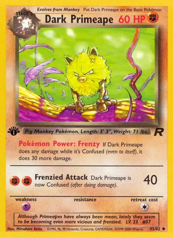 Team Rocket - Dark Primeape 1st Edition