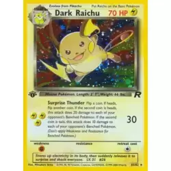 Dark Raichu 1st Edition