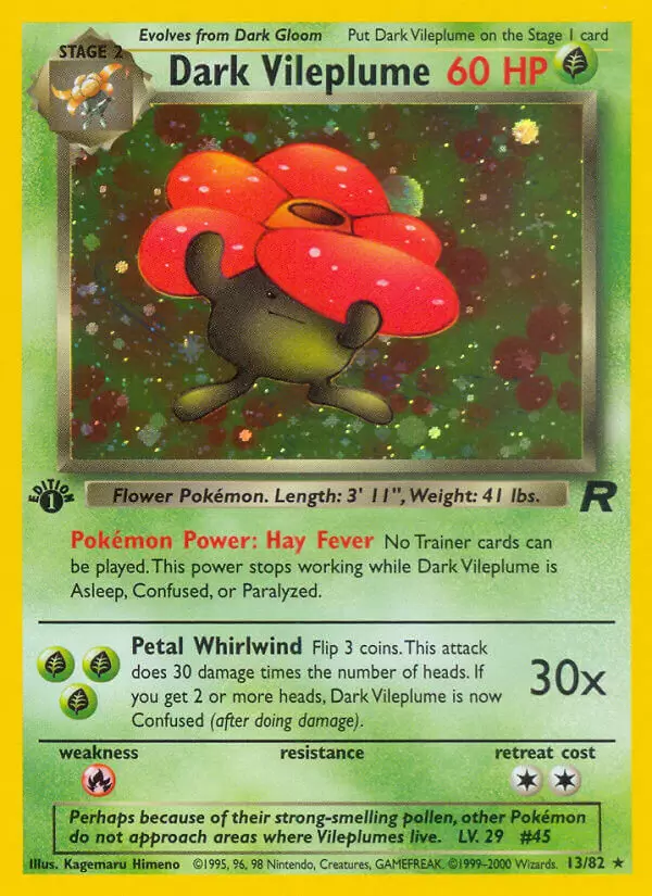 Team Rocket - Dark Vileplume 1st Edition Holo