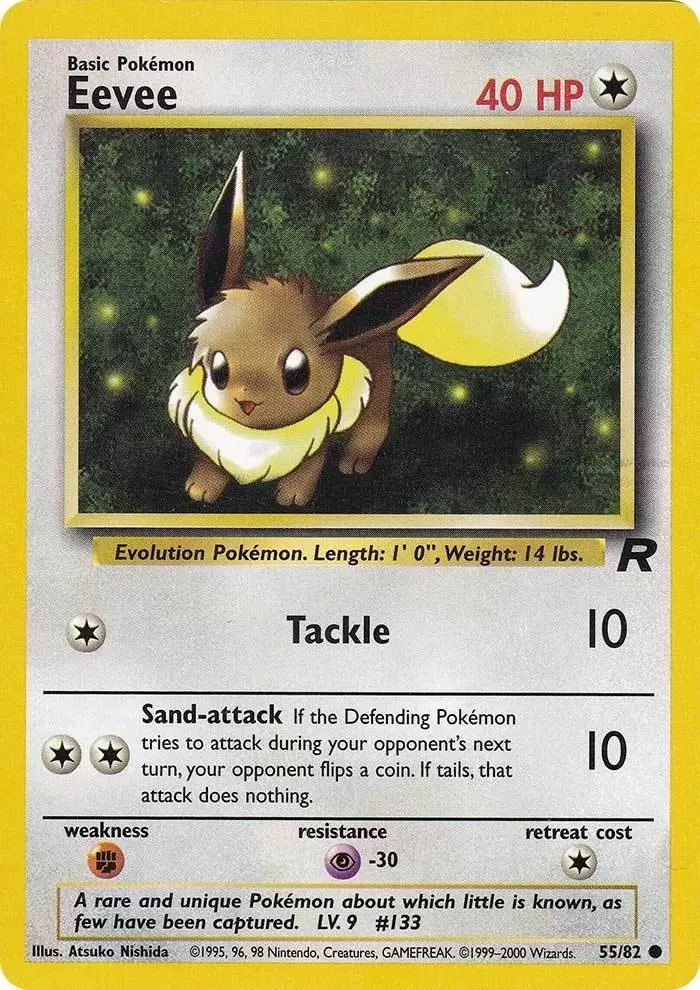 Eevee # 62/100 | RARE Platinum Reverse Holo Card - Pokemon TGC