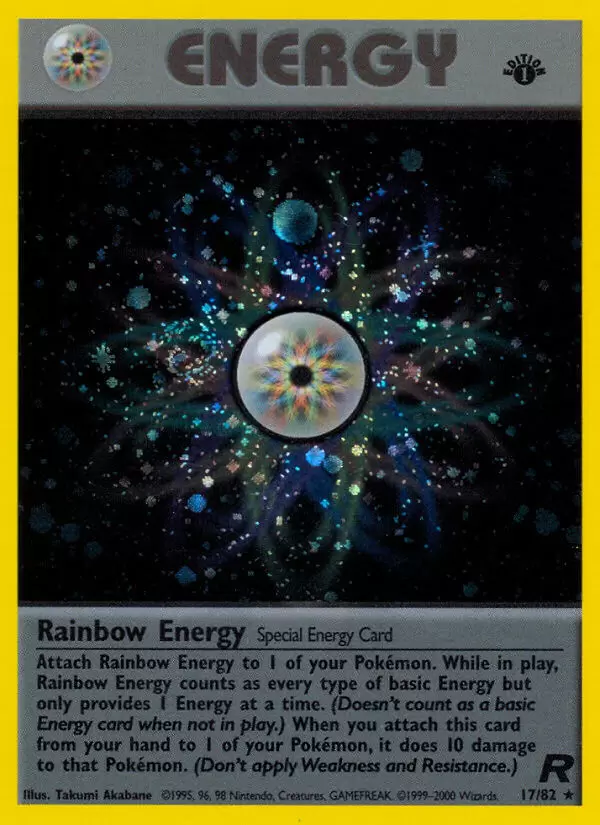 Team Rocket - Rainbow Energy 1st Edition Holo