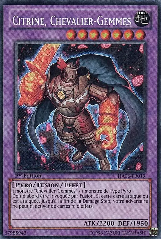 Arsenal Mystérieux 6 - Omega Xyz HA06 - Citrine, Chevalier-Gemmes