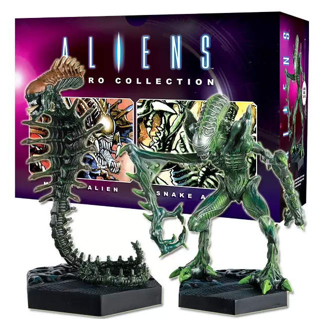 The Alien & Predator Figurine Collection - Retro Collection - Mantis Alien & Snake Alien