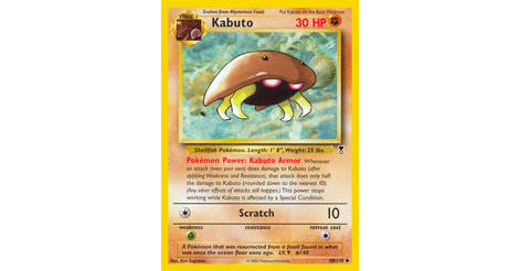 Kabuto Non Holo Pokemon TCG Card Legendary Collection 48/110 Light Play
