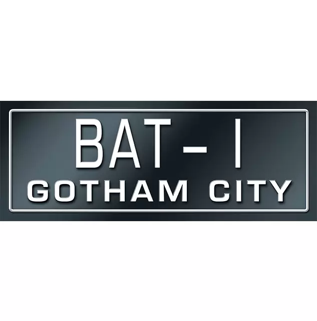 Les véhicules de Batman - Véhicules de Batman - Plaque d\'Immatriculation Batmobile