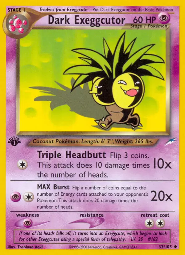 Neo Destiny - Dark Exeggutor 1st Edition