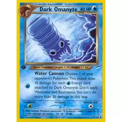 Dark Omanyte 1st Edition