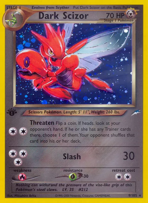Neo Destiny - Dark Scizor 1st Edition Holo