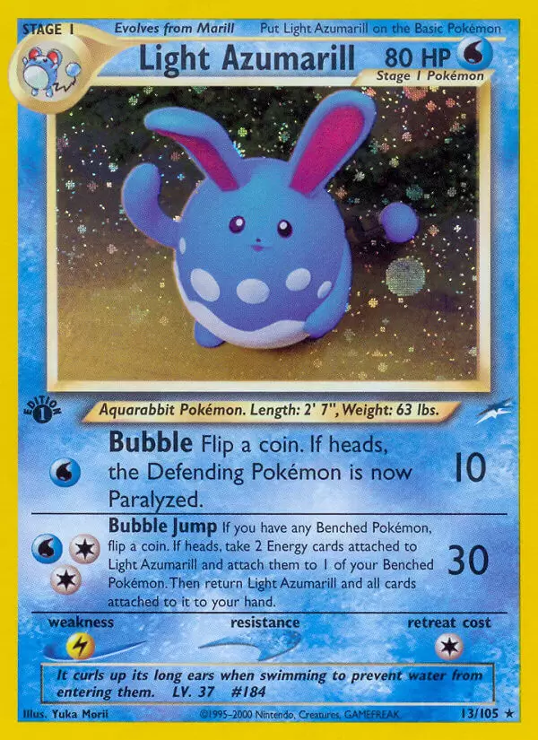 Neo Destiny - Light Azumarill 1st Edition Holo