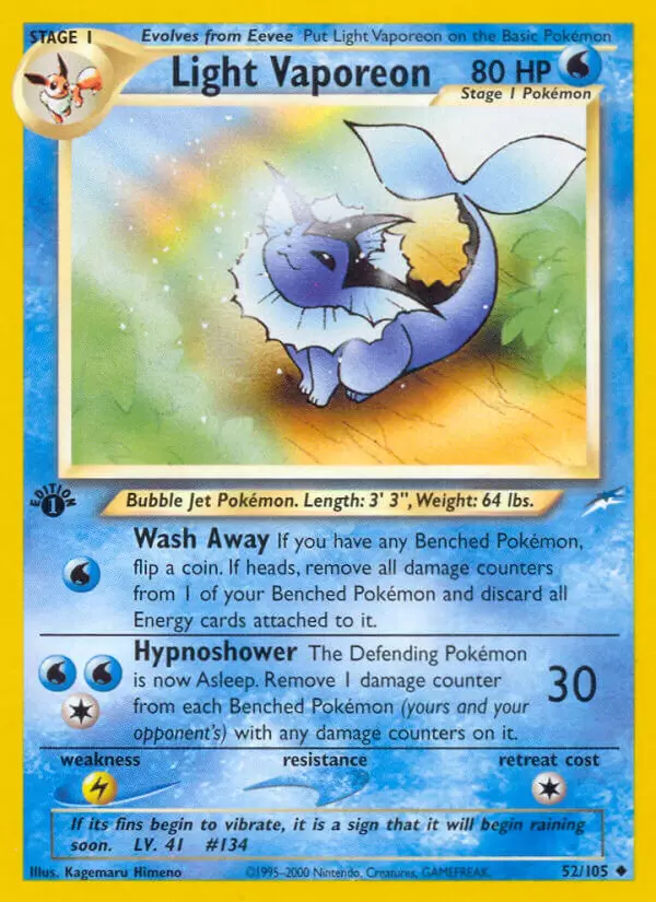 Light edition 1 - Neo Destiny Pokémon card 52/105