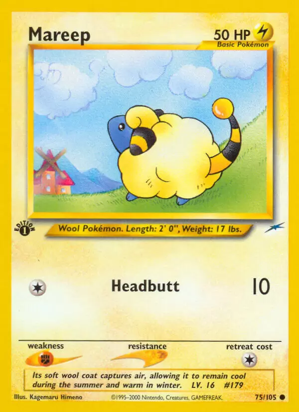 Neo Destiny - Mareep 1st Edition