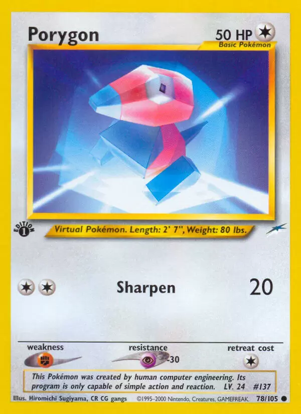 Neo Destiny - Porygon 1st Edition