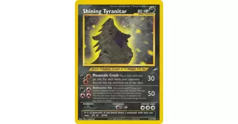 Details about   Shining Tyranitar 113/105 Unlimited played