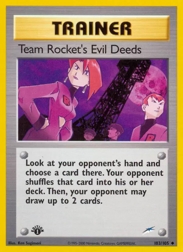 Neo Destiny - Team Rocket\'s Evil Deeds 1st Edition