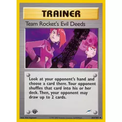 Team Rocket's Evil Deeds 1st Edition