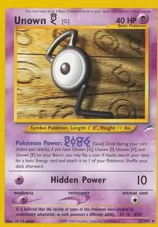 Neo Destiny - Unown G