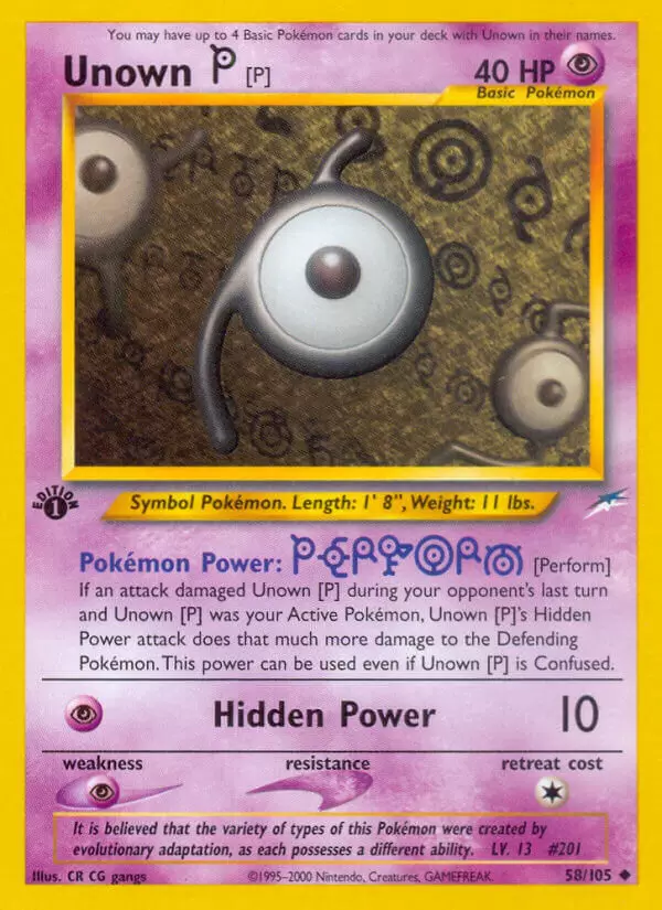 Neo Destiny - Unown P 1st Edition