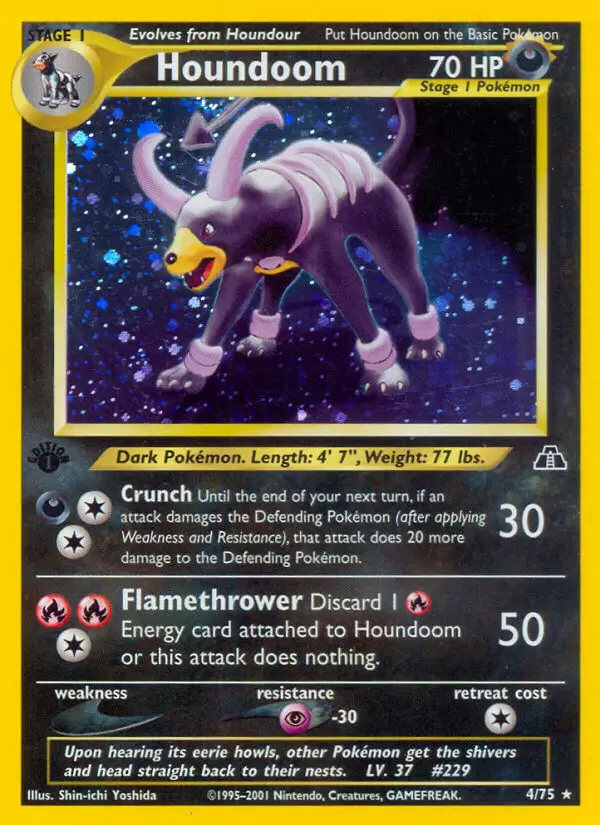 Neo Discovery - Houndoom 1st Edition Holo