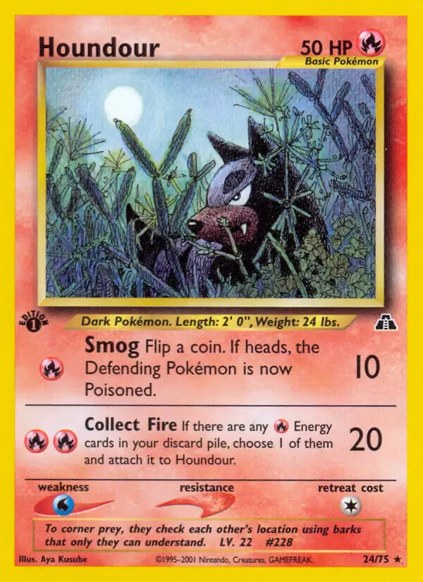 Neo Discovery - Houndour 1st Edition