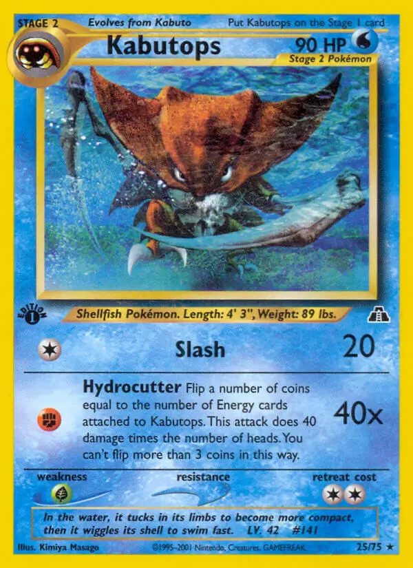 Neo Discovery - Kabutops 1st Edition