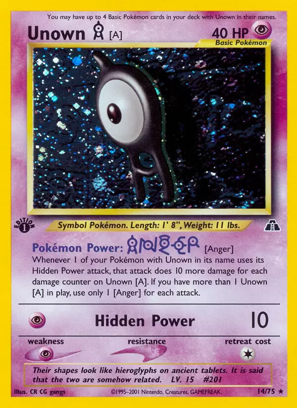 Neo Discovery - Unown A 1st Edition Holo