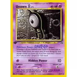 Unown A 1st Edition