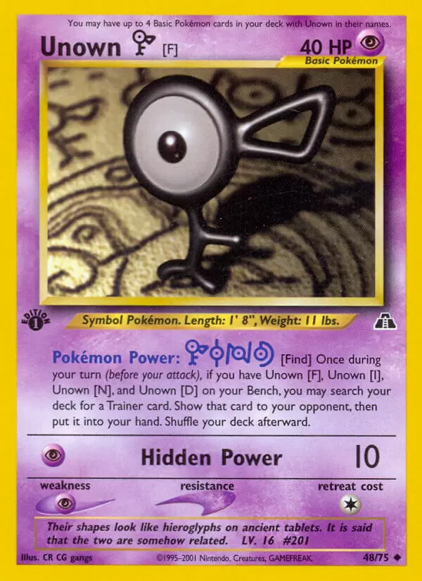 Neo Discovery - Unown F 1st Edition