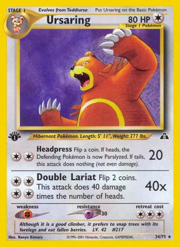 Neo Discovery - Ursaring 1st Edition