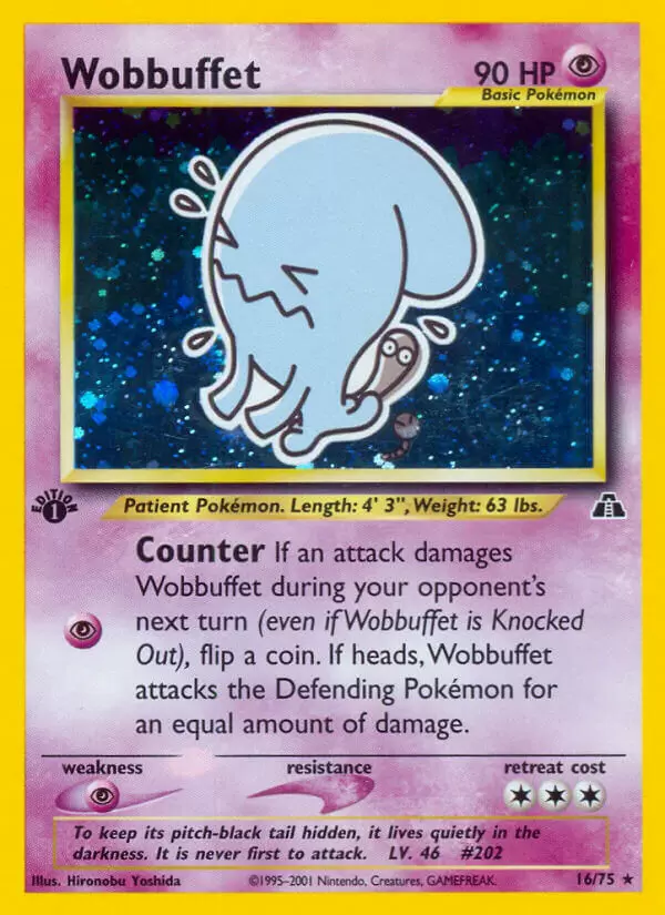 Neo Discovery - Wobbuffet 1st Edition Holo