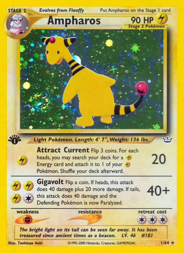 Neo Revelation - Ampharos 1st Edition Holo